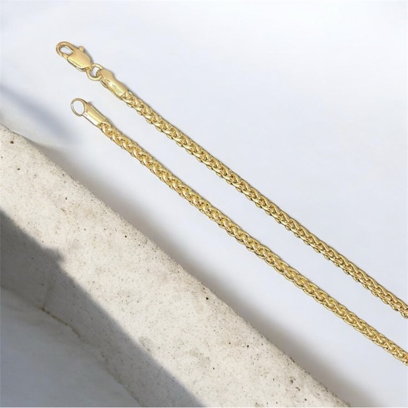 Elegant Gold Filled 3mm Milano Wheat Chain necklace - Picture 7 of 7